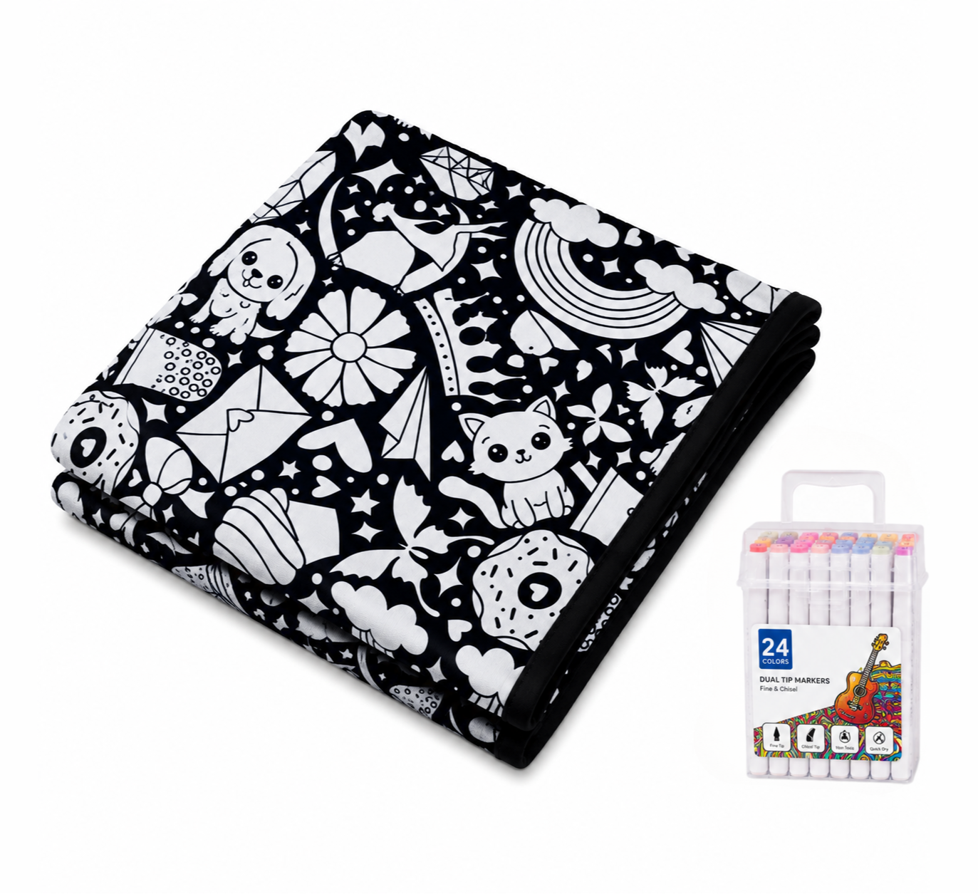 CozyCanvas Washable Coloring Blanket