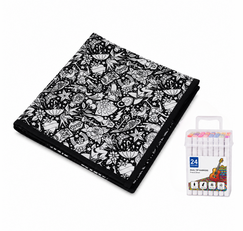 CozyCanvas Washable Coloring Blanket