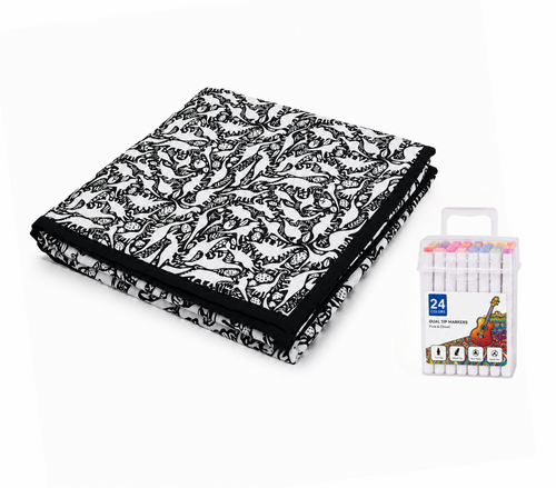 CozyCanvas Washable Coloring Blanket