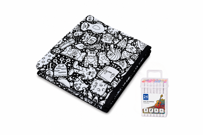 CozyCanvas Washable Coloring Blanket