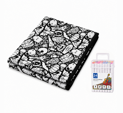 CozyCanvas Washable Coloring Blanket